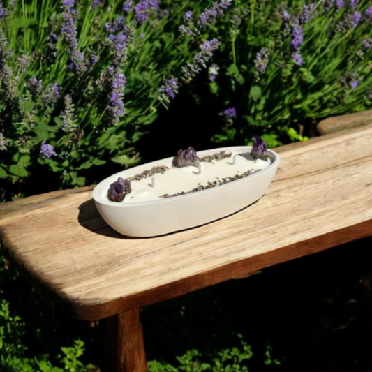 vela lavanda y amatista