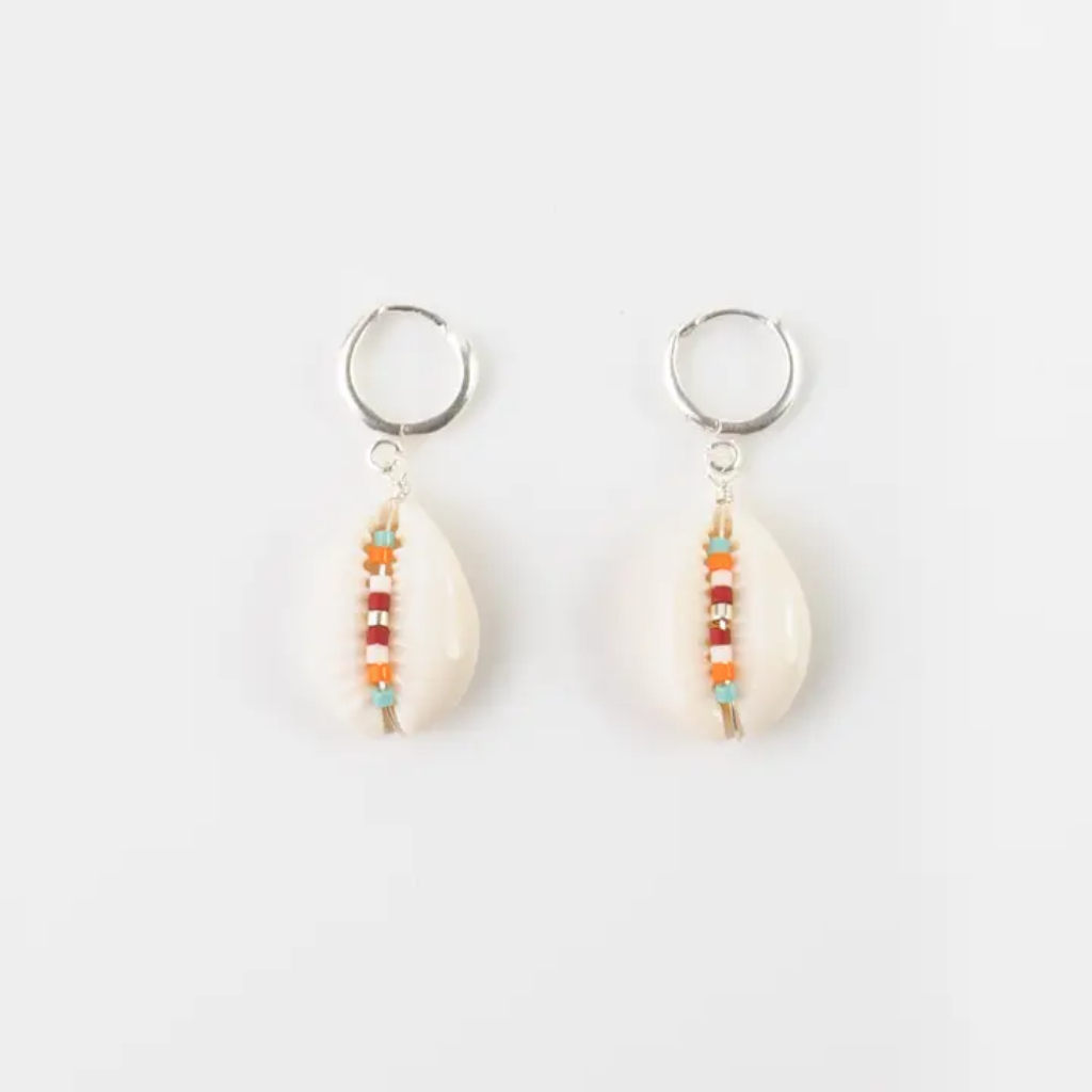 pendientes plata concha